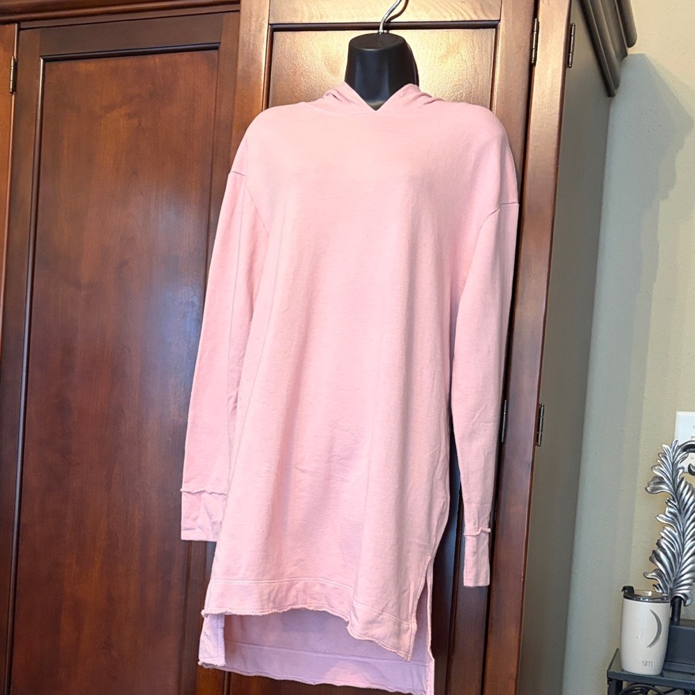 T.La Light Pink Longline Hoodie